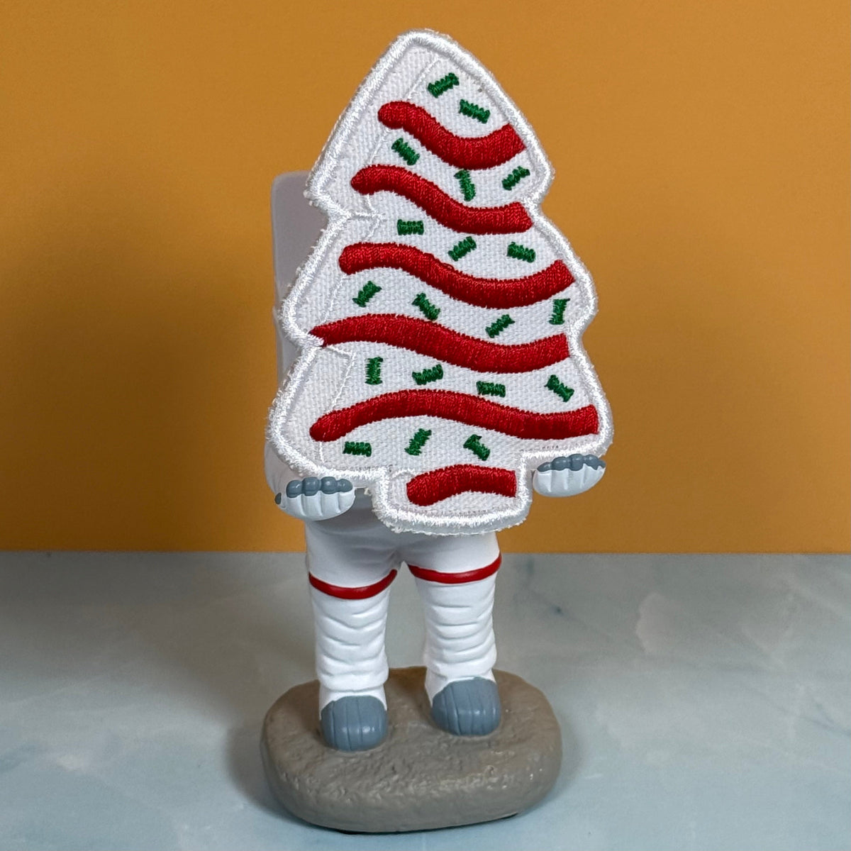 Christmas Tree Cake Funny Morale Patch | Made in USA | VELCRO® Brand Hook Backing
