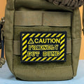 Caution Friendly But Dumb Funny Morale Patch | Made in USA | VELCRO® Brand Hook Backing