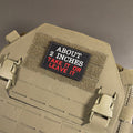 About 2 Inches Take It Or Leave It Funny Morale Patch, 2x3" | Made in USA | VELCRO® Brand Hook Backing