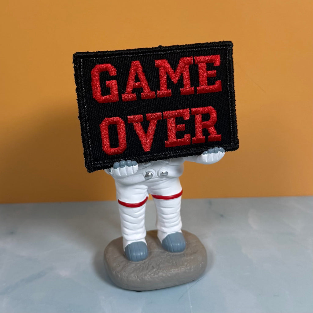 Game Over Funny Morale Patch | Made in USA | VELCRO® Brand Hook Backing
