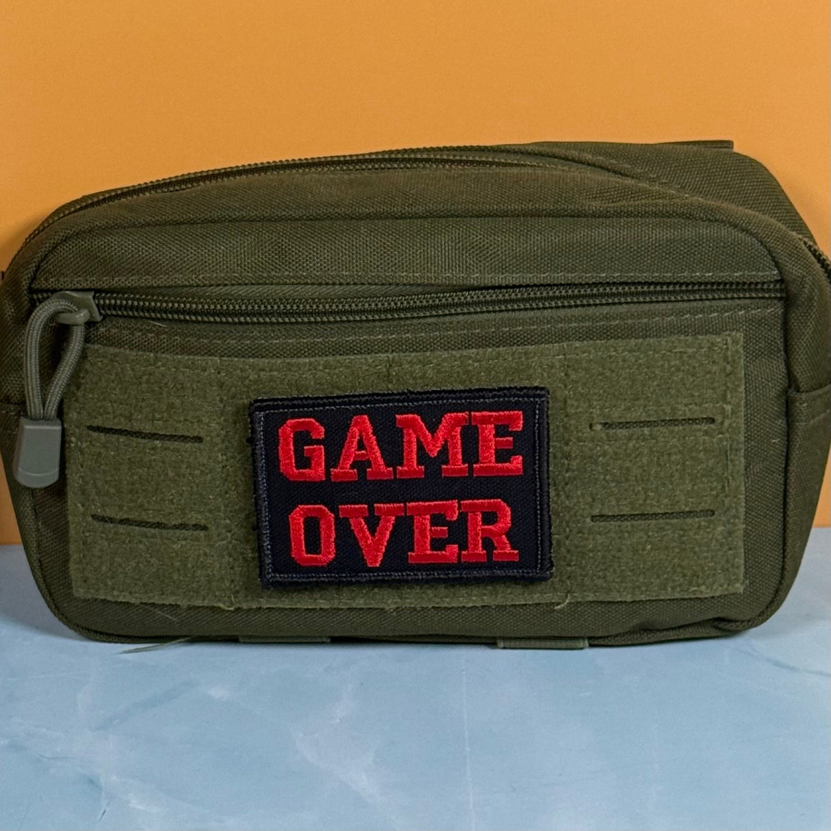 Game Over Funny Morale Patch | Made in USA | VELCRO® Brand Hook Backing