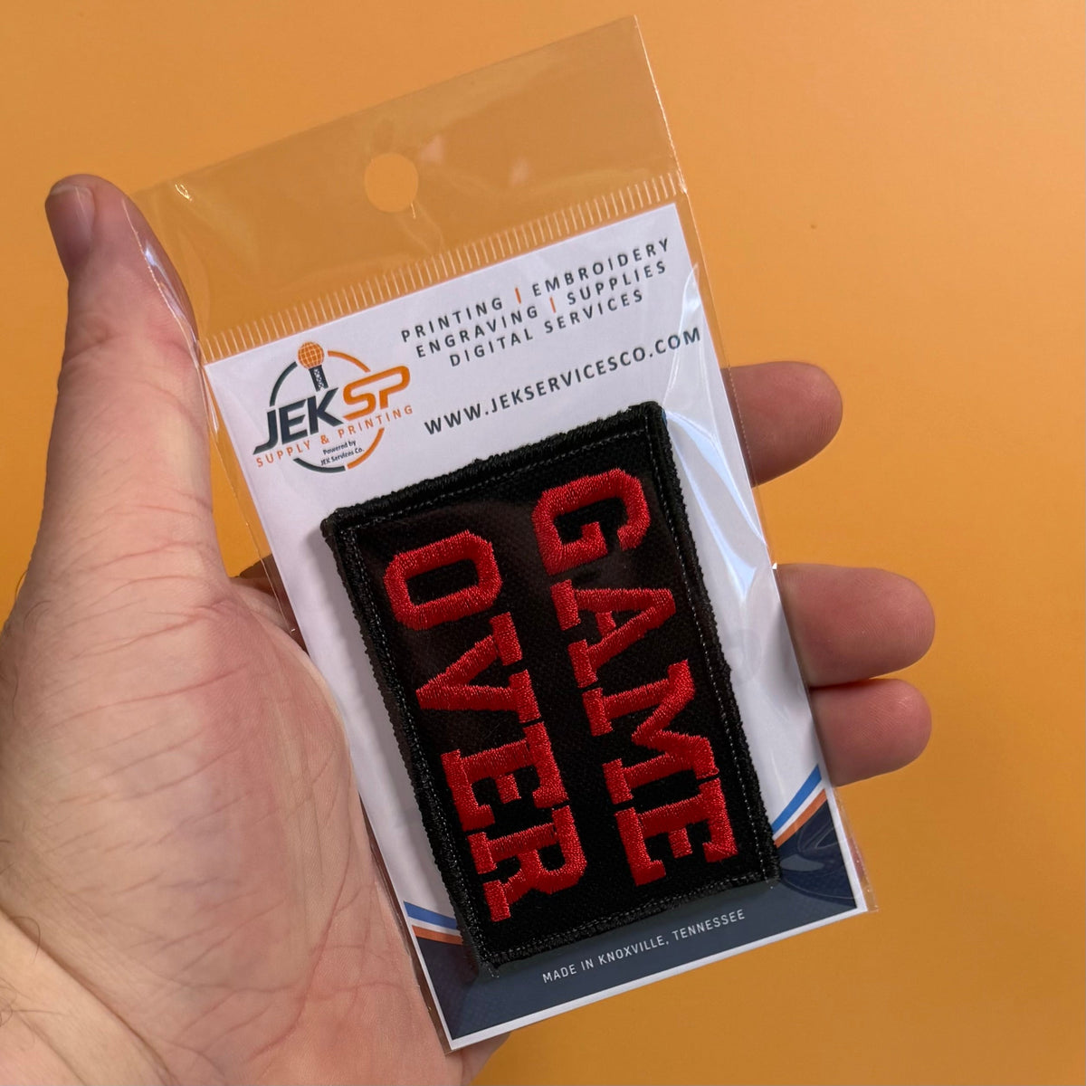 Game Over Funny Morale Patch | Made in USA | VELCRO® Brand Hook Backing
