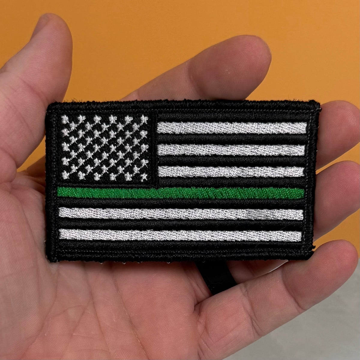 Thin Green Line American Flag Patch | Made in USA | VELCRO® Brand Hook Backing