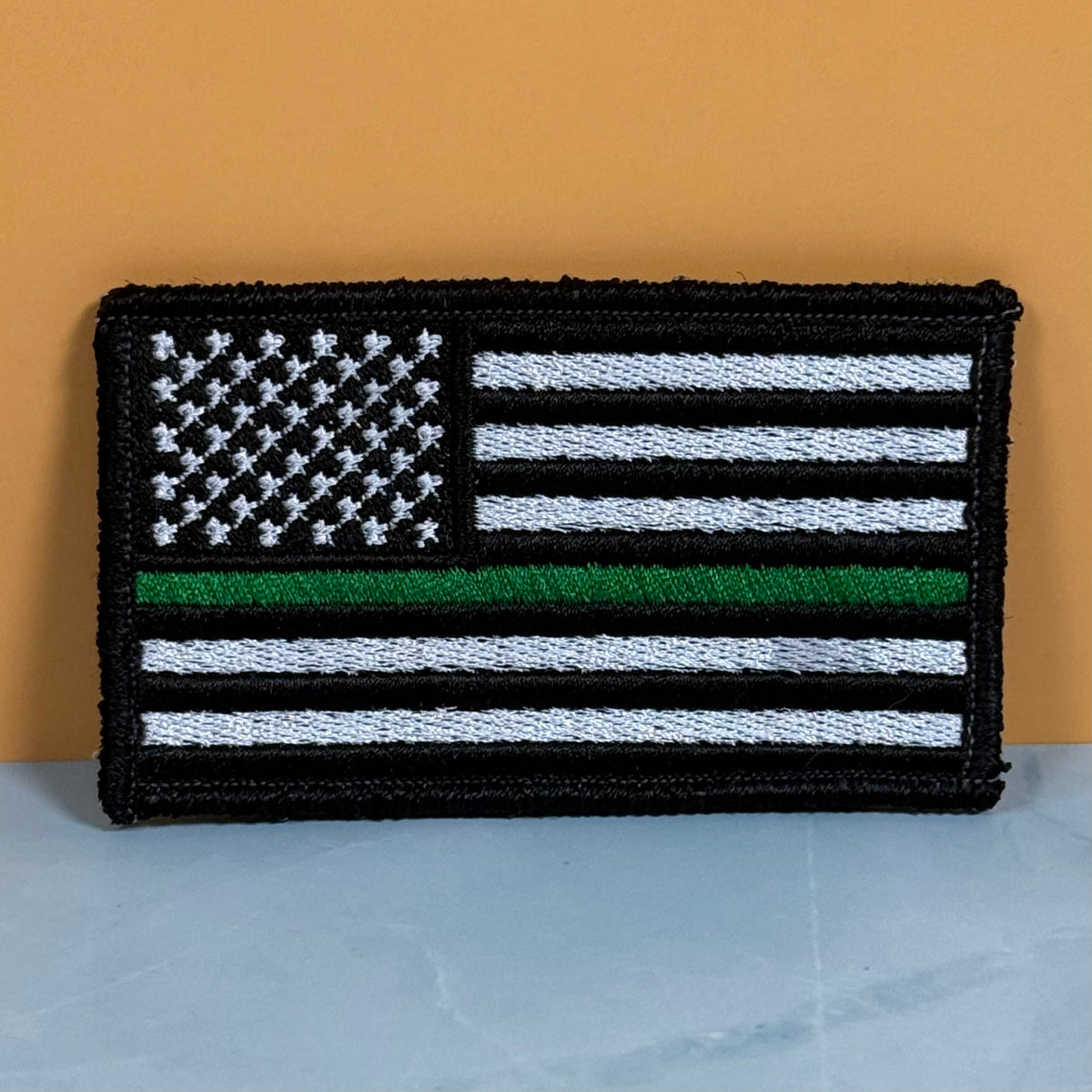 Thin Green Line American Flag Patch | Made in USA | VELCRO® Brand Hook Backing