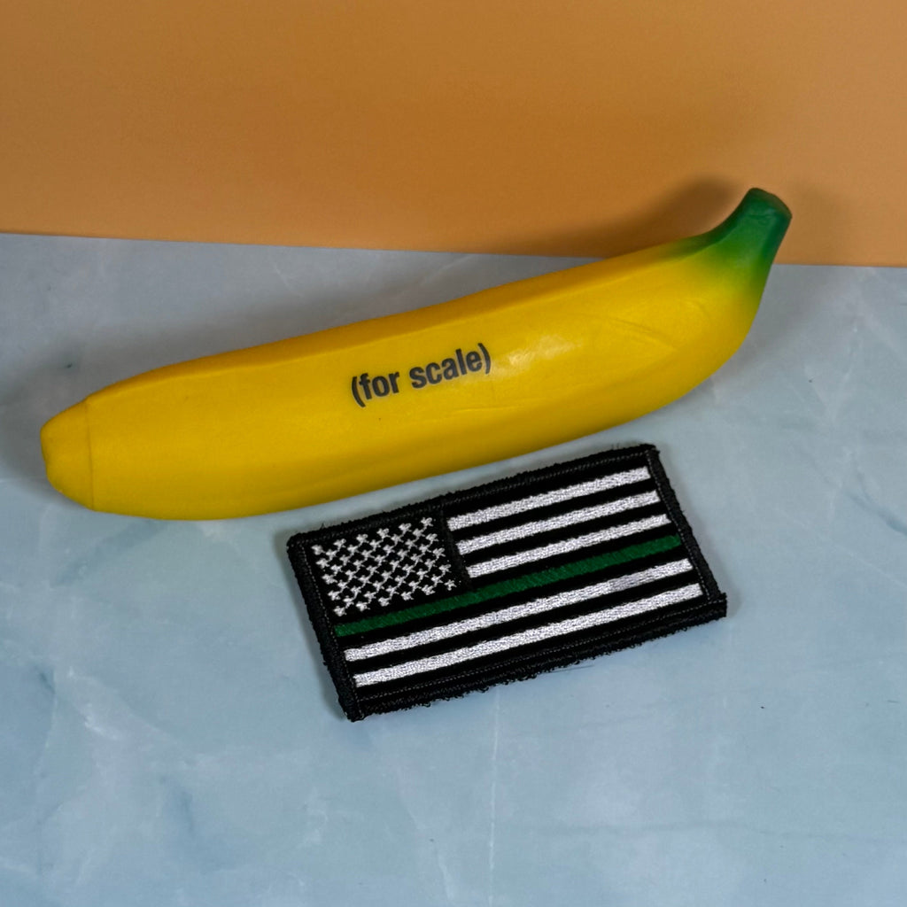 Thin Green Line American Flag Patch | Made in USA | VELCRO® Brand Hook Backing
