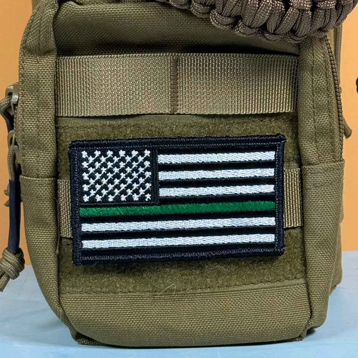 Thin Green Line American Flag Patch | Made in USA | VELCRO® Brand Hook Backing