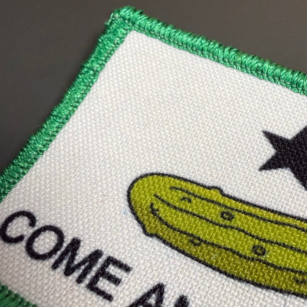 Come and Take It Pickle Funny Texas Style Morale Patch | Made in USA | VELCRO® Brand Hook Backing