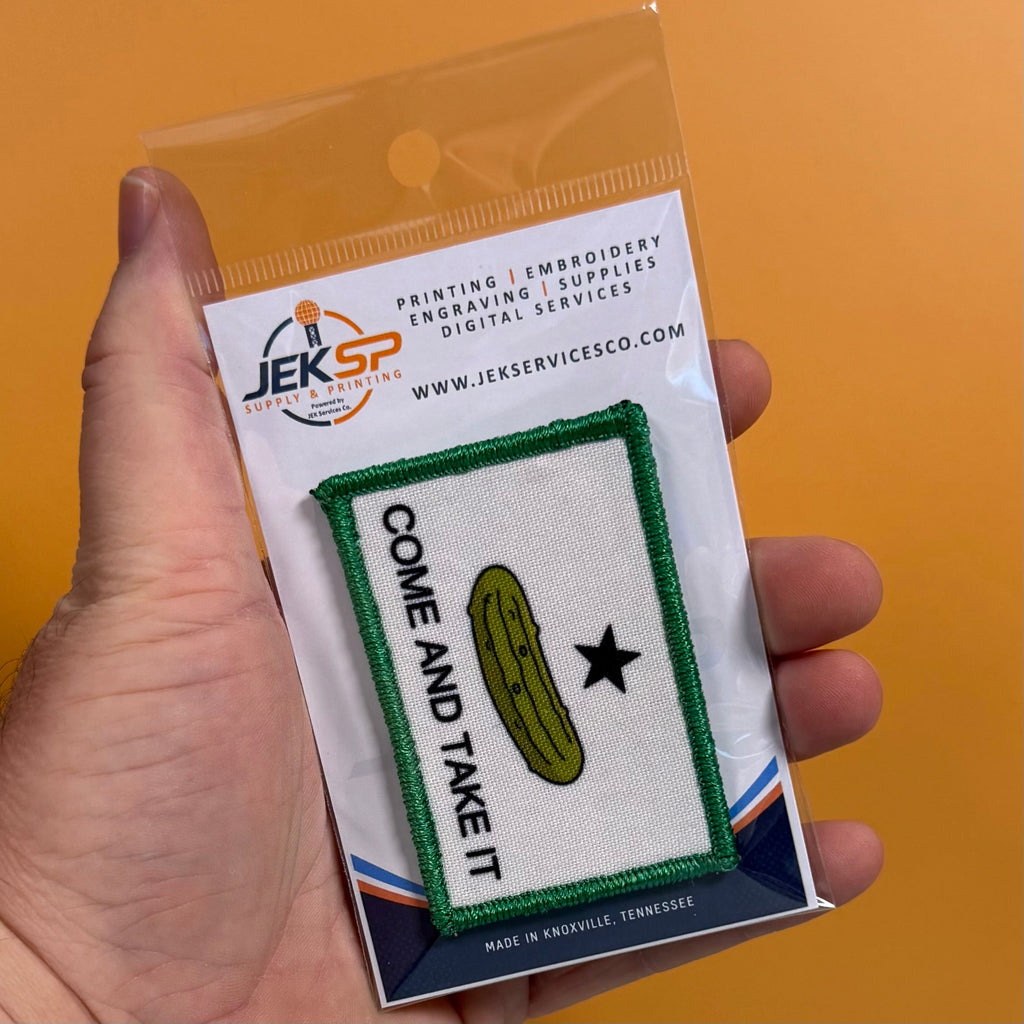 Come and Take It Pickle Funny Texas Style Morale Patch | Made in USA | VELCRO® Brand Hook Backing