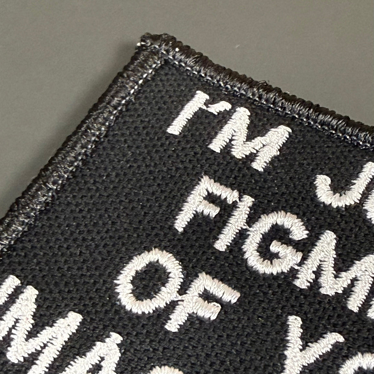 I'm Just A Figment Of Your Imagination Funny Morale Patch, 2x3" | Made in USA | VELCRO® Brand Hook Backing