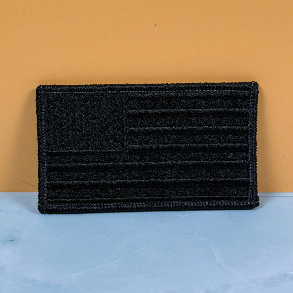 Blackout No Quarters Given American Flag Patch | Made in USA | VELCRO® Brand Hook Backing