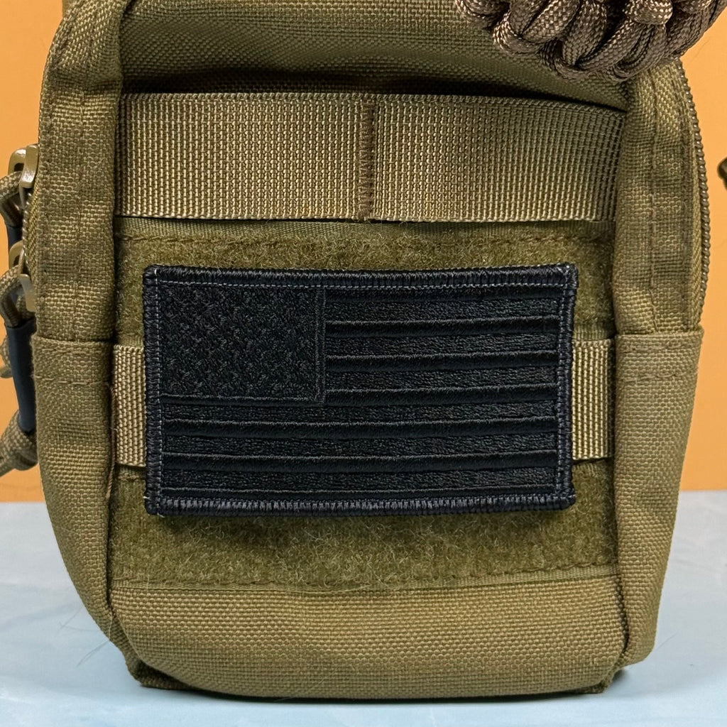Blackout No Quarters Given American Flag Patch | Made in USA | VELCRO® Brand Hook Backing