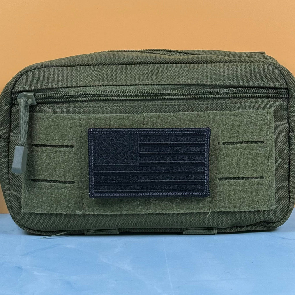 Blackout No Quarters Given American Flag Patch | Made in USA | VELCRO® Brand Hook Backing