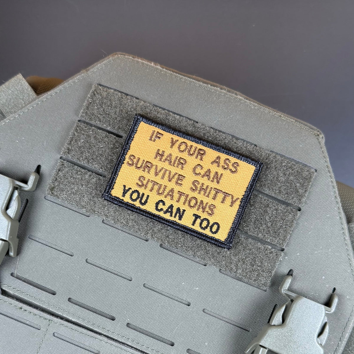 If Your Ass Hair Can Survive Funny Morale Patch | Made in USA | VELCRO® Brand Hook Backing