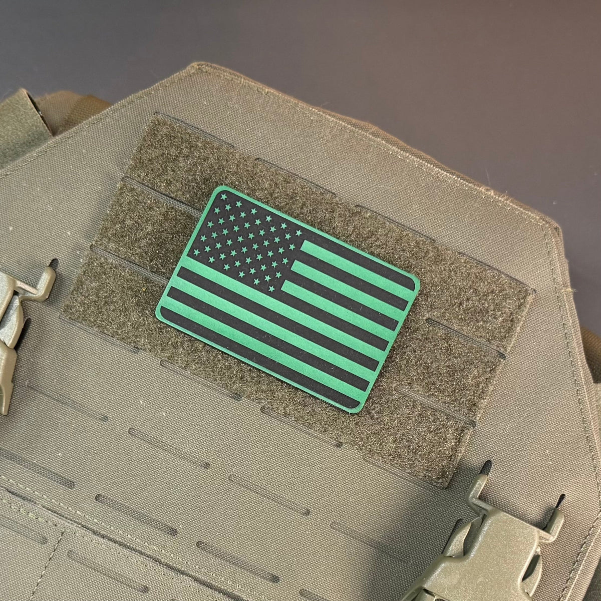 Tactical Synthetic American Flag Patch, 2x3" | Made in USA | VELCRO® Brand Hook Backing