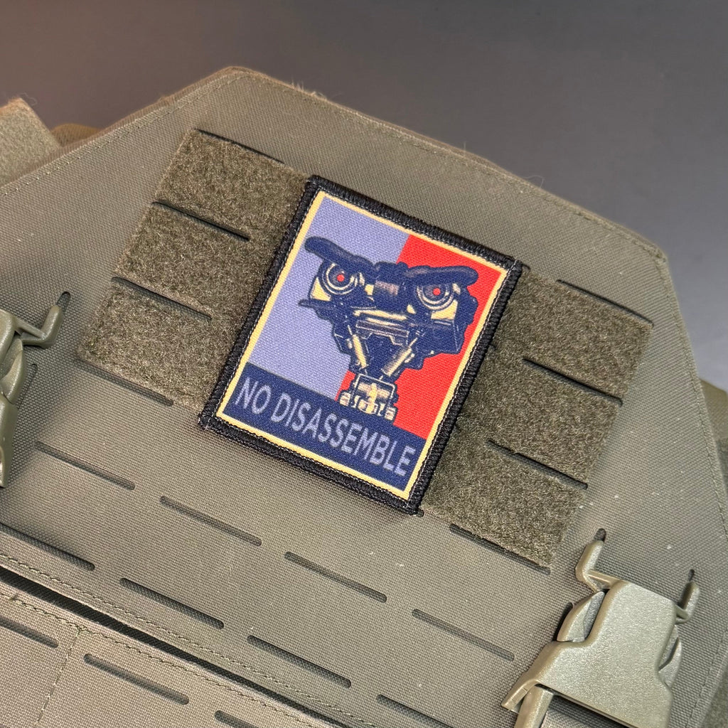 No Disassemble Funny Morale Patch | Made in USA | VELCRO® Brand Hook Backing