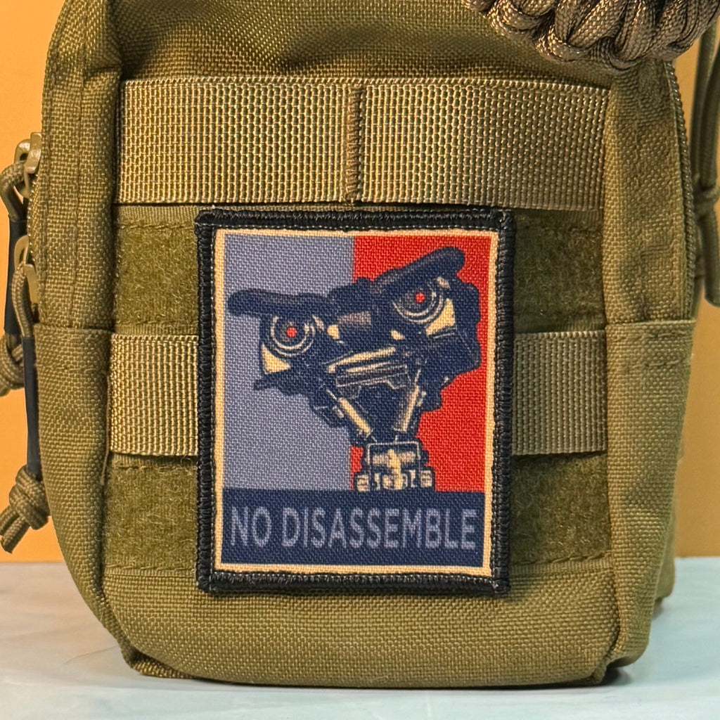 No Disassemble Funny Morale Patch | Made in USA | VELCRO® Brand Hook Backing