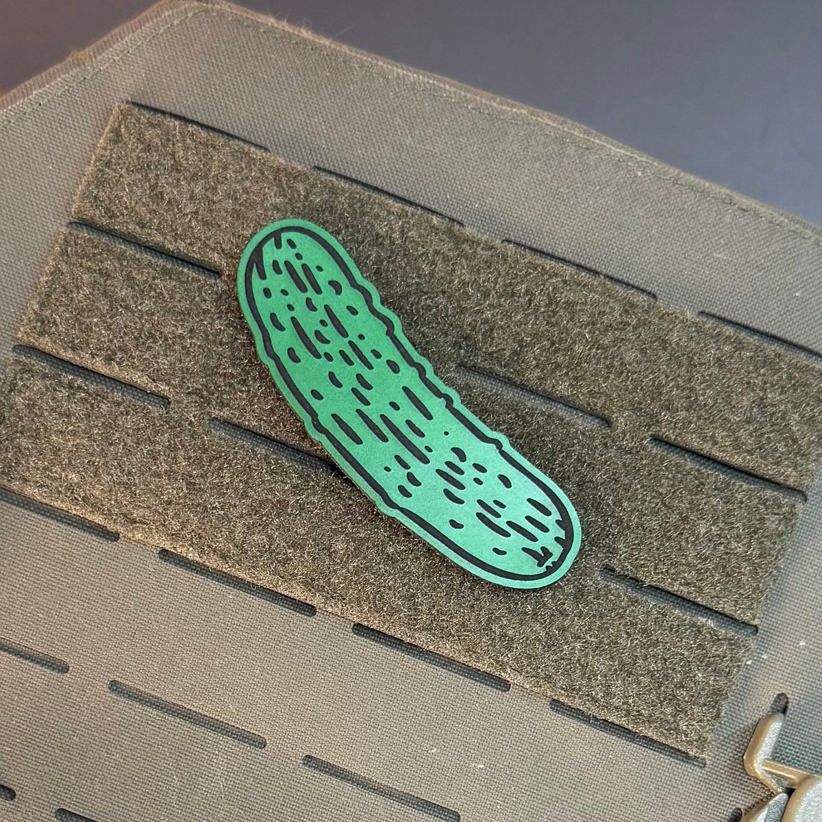 Dill Pickle Funny Morale Patch, 1.8x3" | Made in USA | VELCRO® Brand Hook Backing