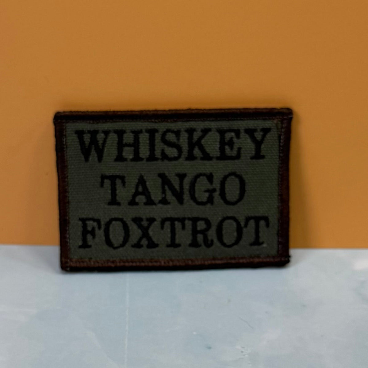 Whiskey Tango Foxtrot WTF Funny Morale Patch, 2x3" | Made in USA | VELCRO® Brand Hook Backing