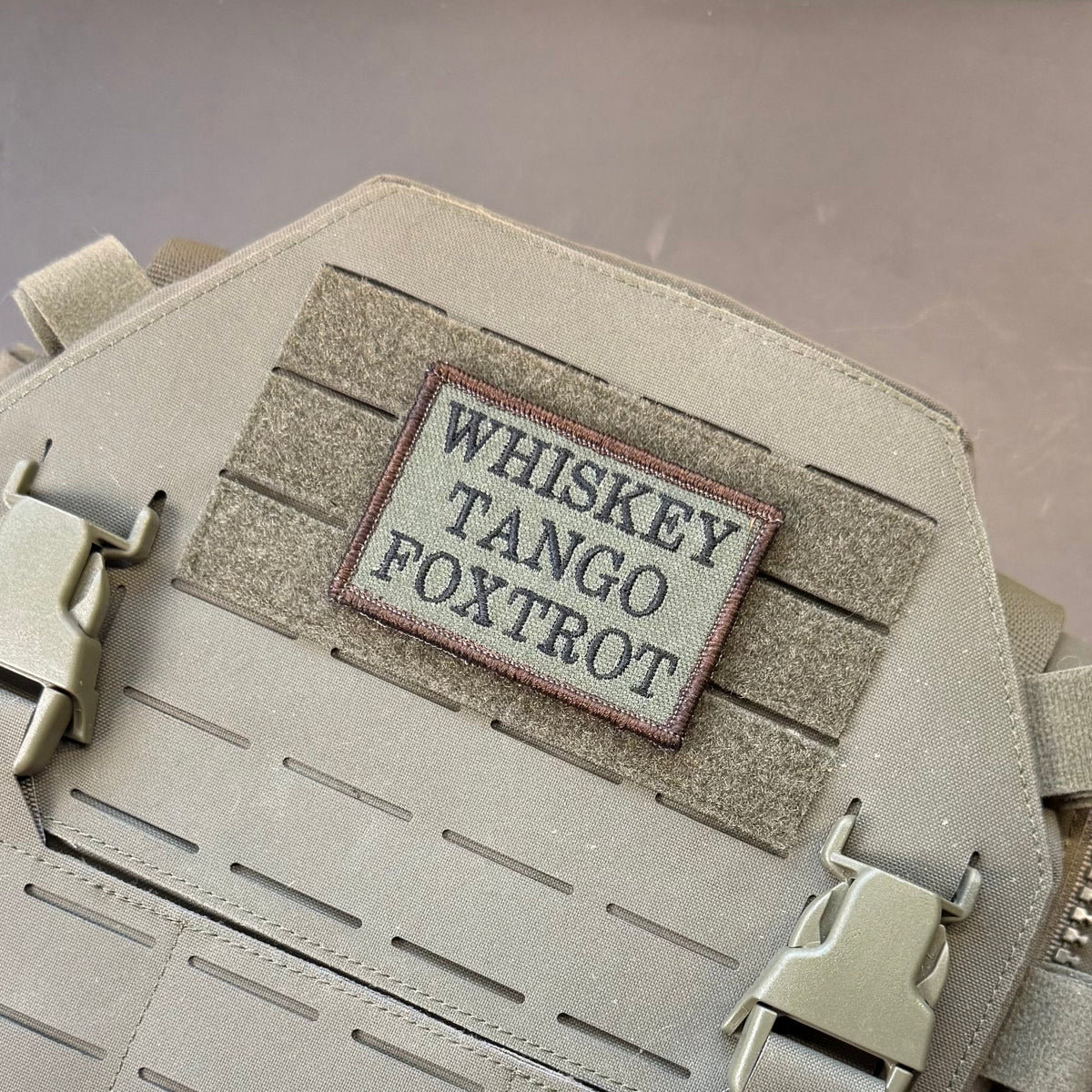 Whiskey Tango Foxtrot WTF Funny Morale Patch, 2x3" | Made in USA | VELCRO® Brand Hook Backing