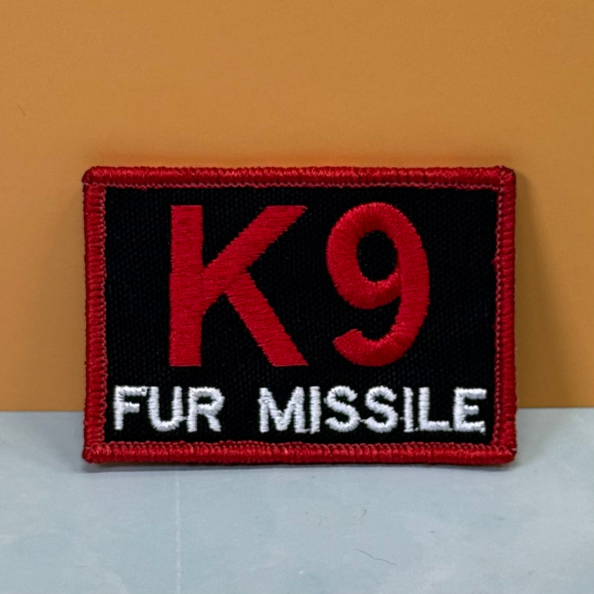 K-9 Fur Missile Funny Dog Morale Patch | Made in USA | VELCRO® Brand Hook Backing