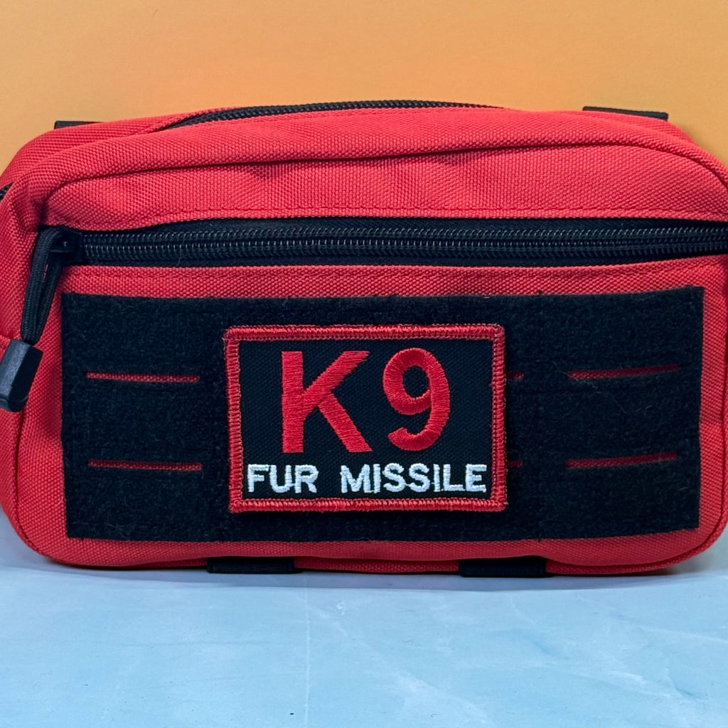 K-9 Fur Missile Funny Dog Morale Patch | Made in USA | VELCRO® Brand Hook Backing