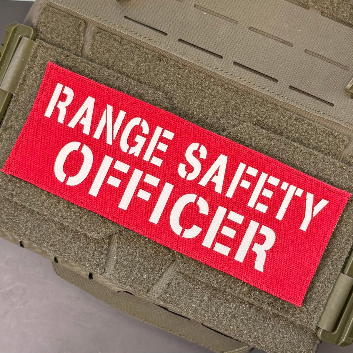 Range Safety Officer Patches & ID Plates – 2x3 Patch or 3x8 ID Panel – Tactical Gear Hook & Loop | Made in USA