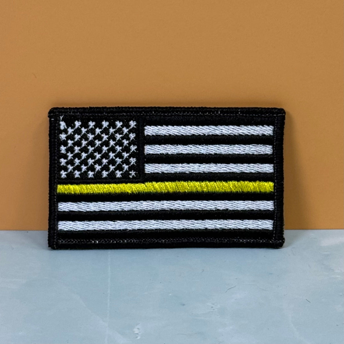 Thin Yellow Line American Flag Patch | Made in USA | VELCRO® Brand Hook Backing
