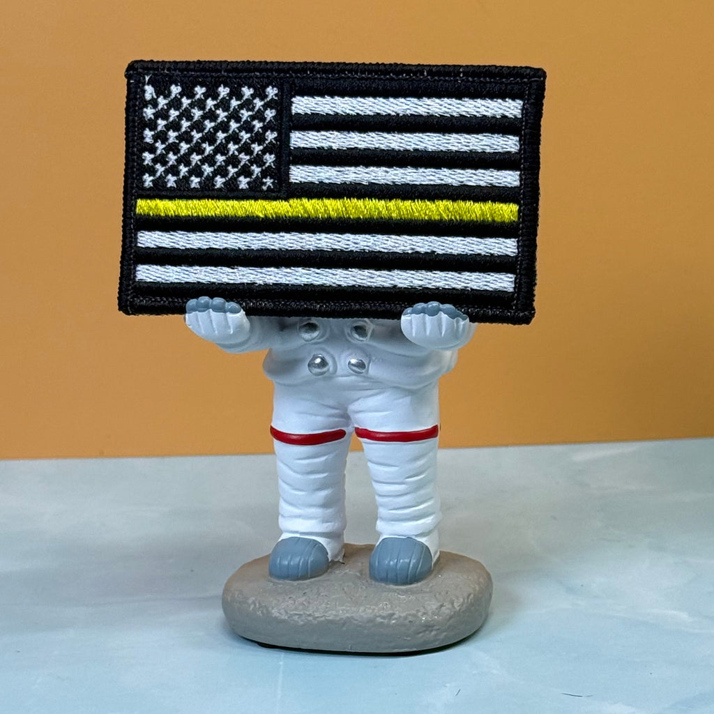 Thin Yellow Line American Flag Patch | Made in USA | VELCRO® Brand Hook Backing