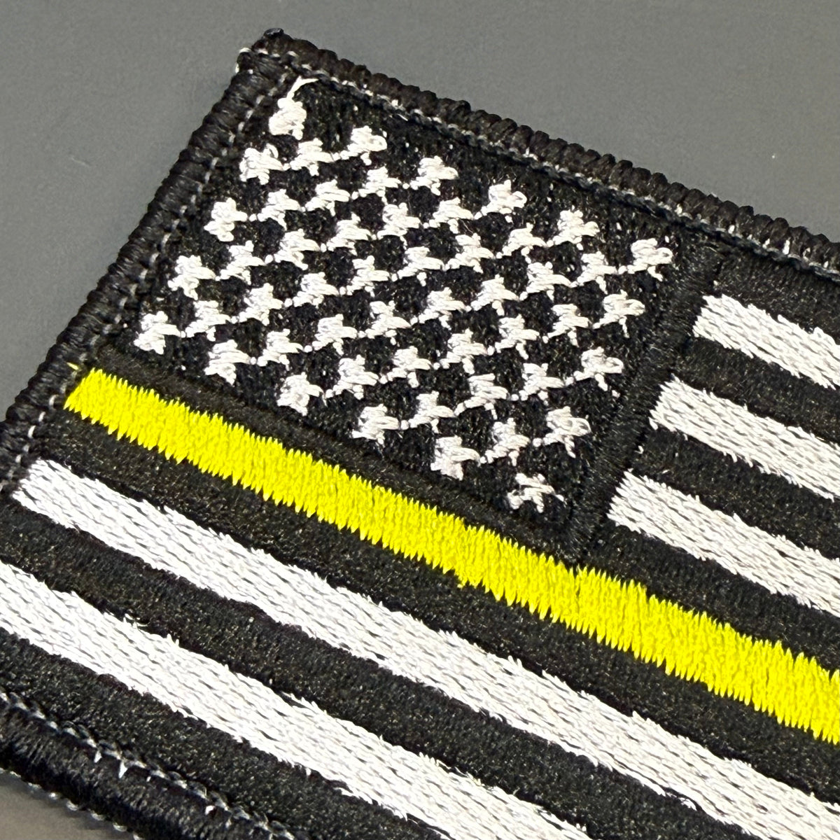 Thin Yellow Line American Flag Patch | Made in USA | VELCRO® Brand Hook Backing