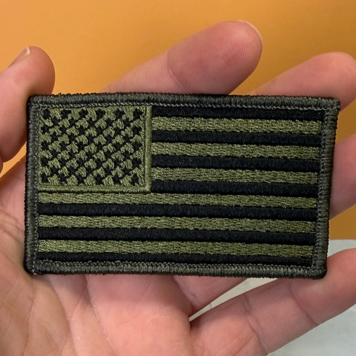 Olive OD Green Tactical American Flag Patch | Made in USA | VELCRO® Brand Hook Backing