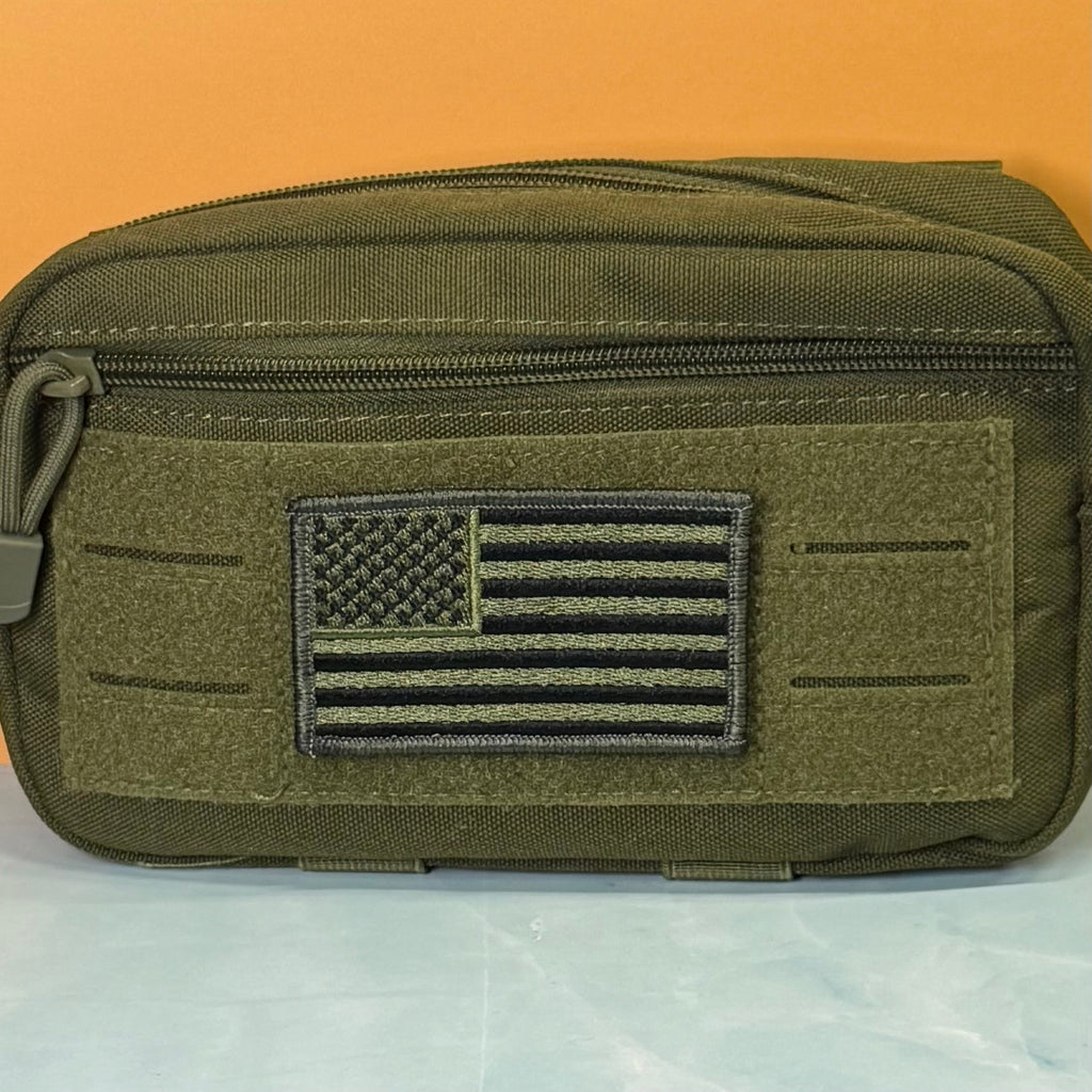 Olive OD Green Tactical American Flag Patch | Made in USA | VELCRO® Brand Hook Backing