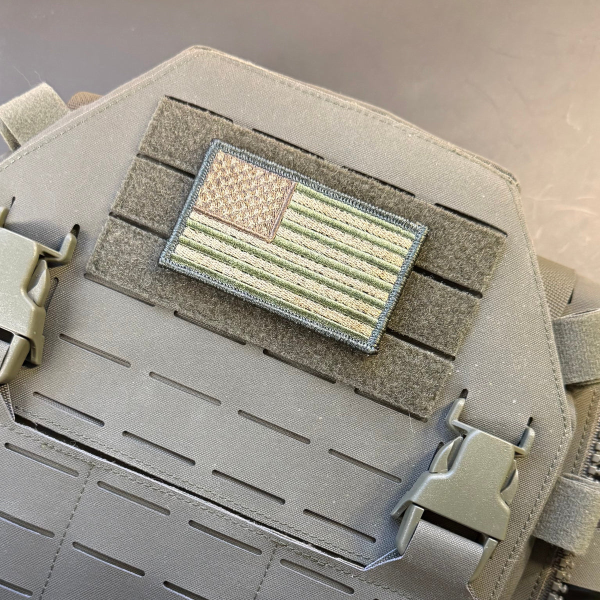 Subdued FDE Tactical American Flag Patch | Made in USA | VELCRO® Brand Hook Backing