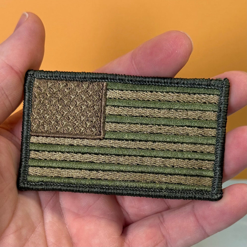 Subdued FDE Tactical American Flag Patch | Made in USA | VELCRO® Brand Hook Backing