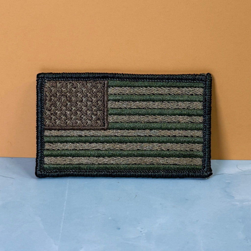 Subdued FDE Tactical American Flag Patch | Made in USA | VELCRO® Brand Hook Backing