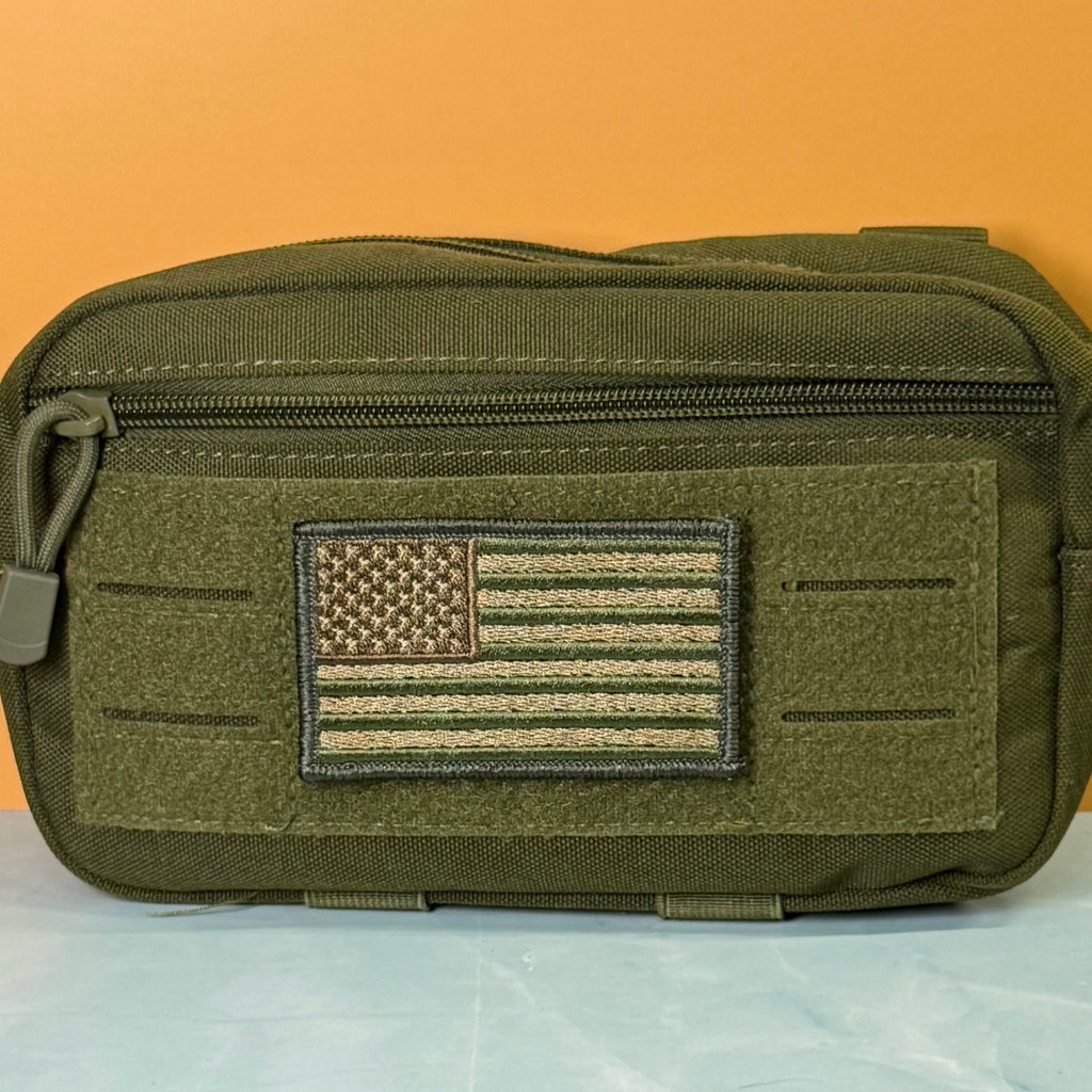 Subdued FDE Tactical American Flag Patch | Made in USA | VELCRO® Brand Hook Backing
