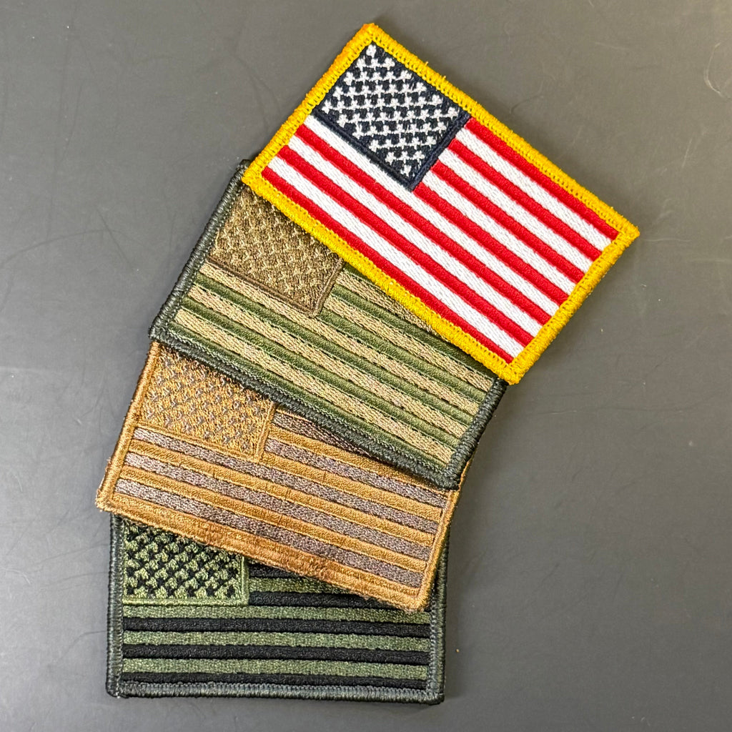 Olive OD Green Tactical American Flag Patch | Made in USA | VELCRO® Brand Hook Backing