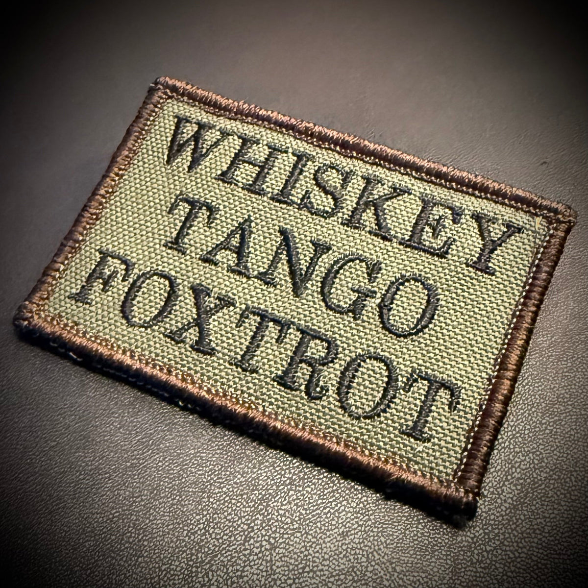 Whiskey Tango Foxtrot WTF Funny Morale Patch, 2x3" | Made in USA | VELCRO® Brand Hook Backing