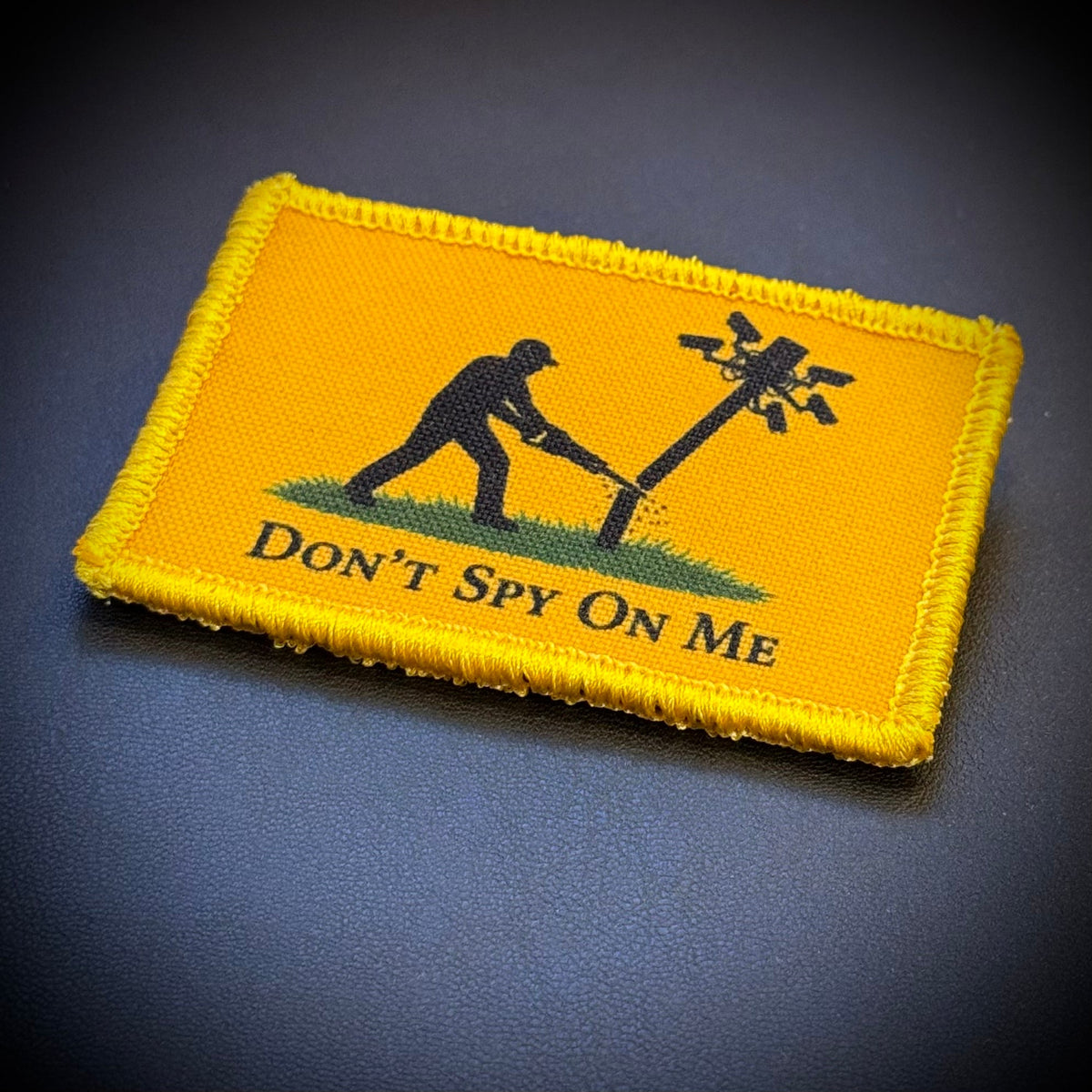 Don't Spy On Me, Anti-Flock Cameras Funny Morale Patch, 2x3" | Made in USA | VELCRO® Brand Hook Backing