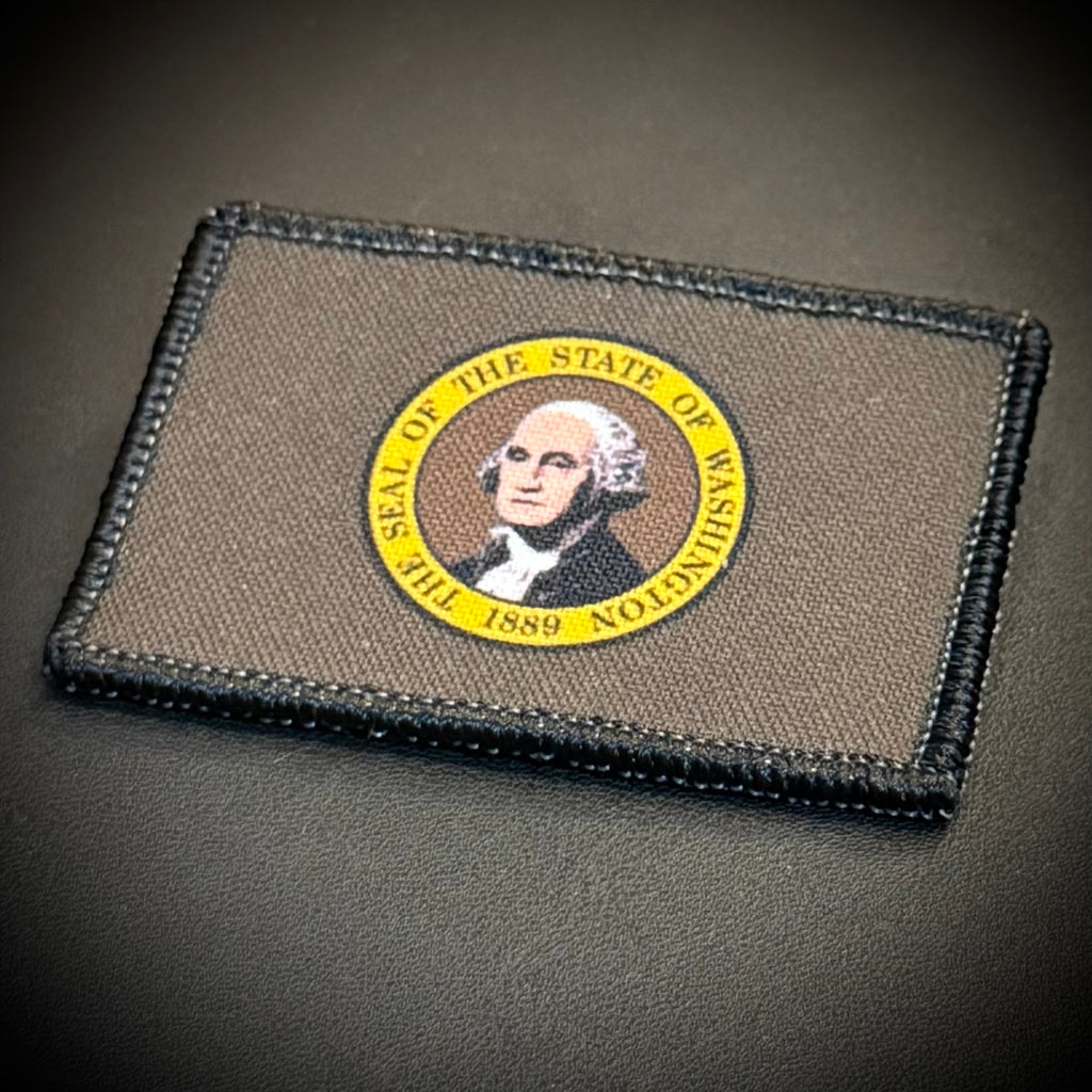 Washington State Flag Patch 2"x3" Hook & Loop | Made in USA | Pro-Print Full Color & Tactical Options