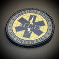 Tactical Medic TEMS Morale Patch, Care Under Fire, 3" Round | Made in USA | VELCRO® Brand Hook Backing