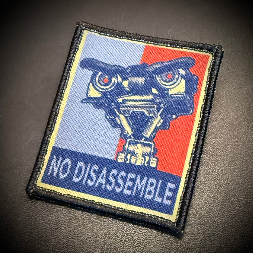 No Disassemble Funny Morale Patch | Made in USA | VELCRO® Brand Hook Backing