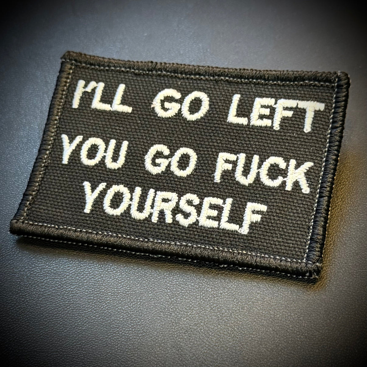 Go F*ck Yourself Funny Morale Patch, 2x3" | Made in USA | VELCRO® Brand Hook Backing
