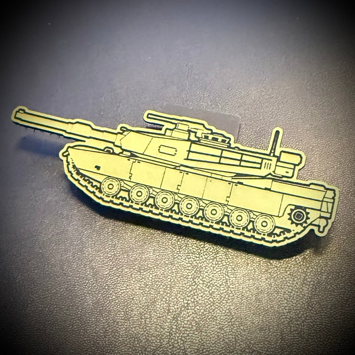 M1 Abrams Main Battle Tank Engraved Tactical Morale Patch, 1.4x4” | Made in USA | VELCRO® Brand Hook Backing