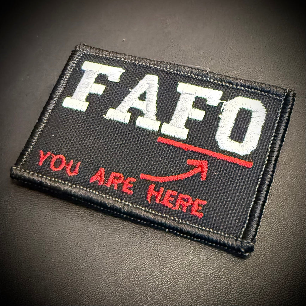 FAFO Funny Morale Patch, 2x3" | Made in USA | VELCRO® Brand Hook Backing