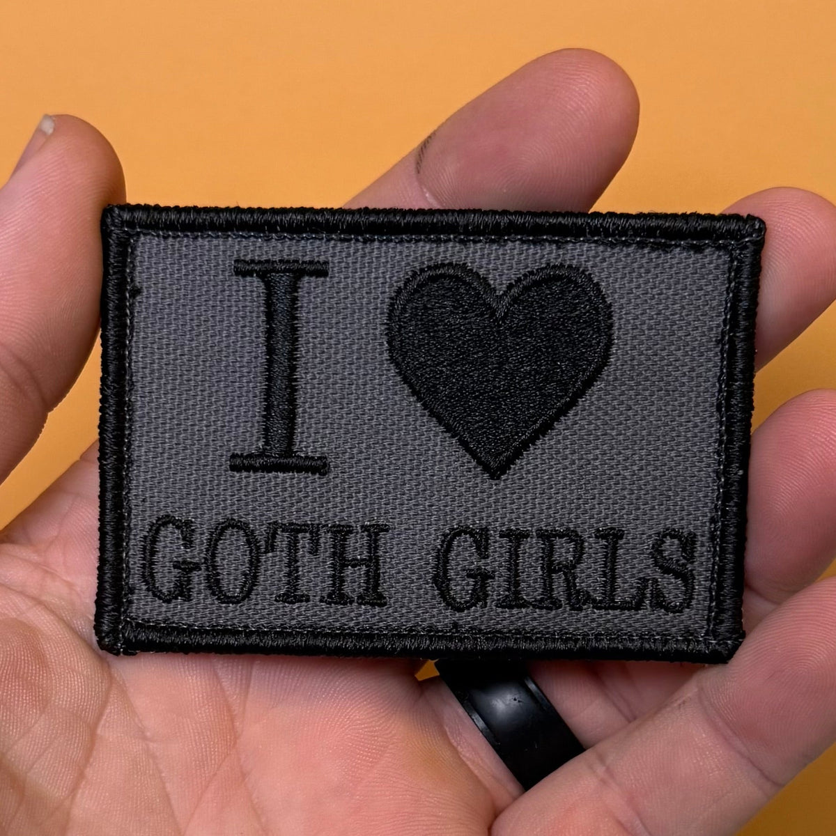 I Love Goth Girls Funny Morale Patch | Made in USA | VELCRO® Brand Hook Backing
