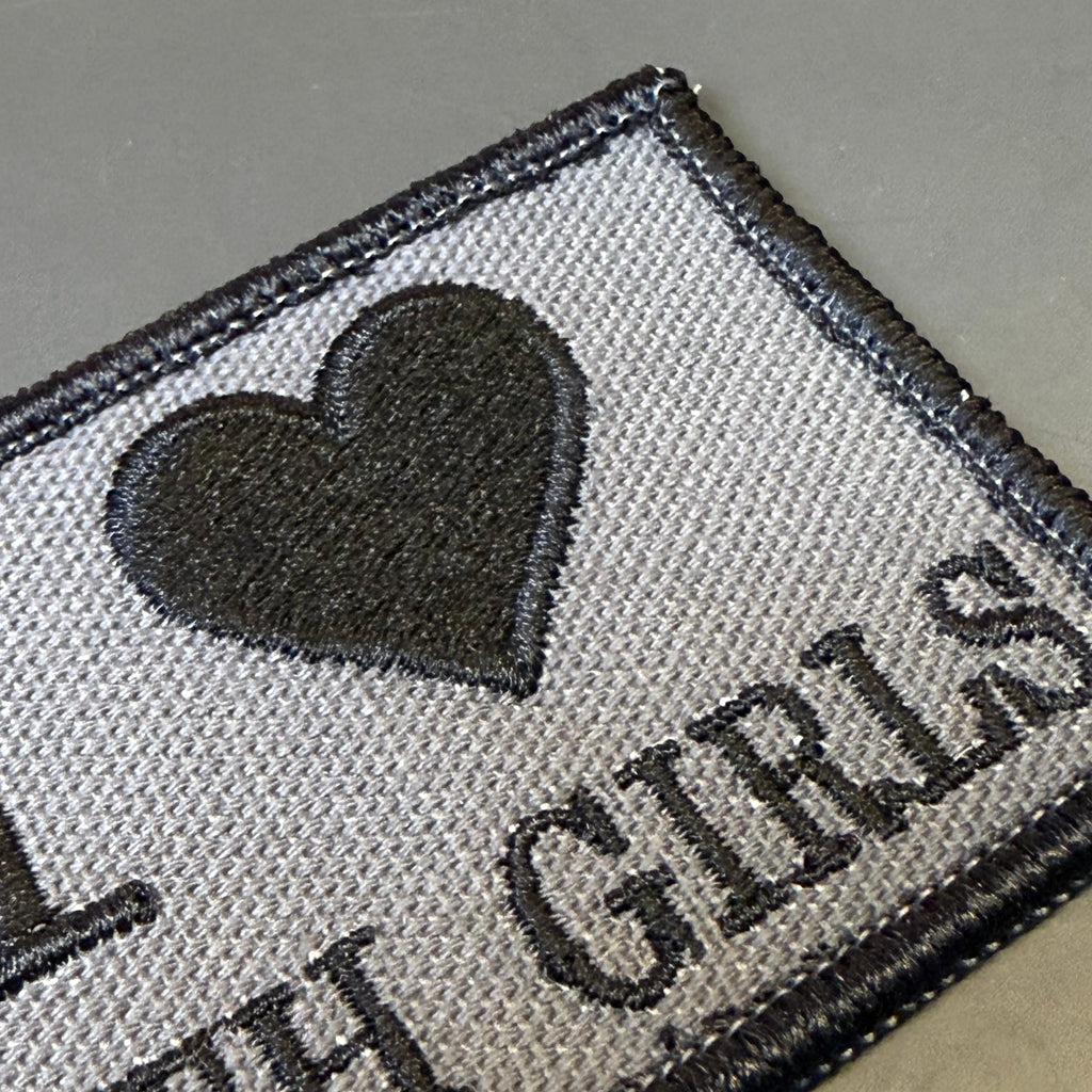 I Love Goth Girls Funny Morale Patch | Made in USA | VELCRO® Brand Hook Backing