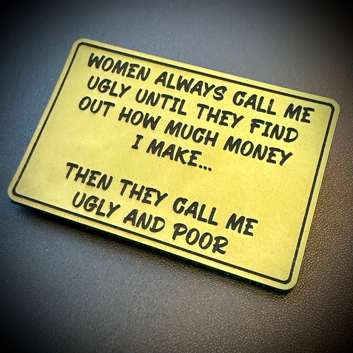 Ugly and Poor Funny Morale Patch | Made in USA | VELCRO® Brand Hook Backing