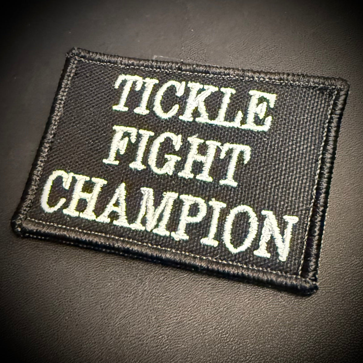 Tickle Fight Champion Funny Morale Patch | Made in USA | VELCRO® Brand Hook Backing