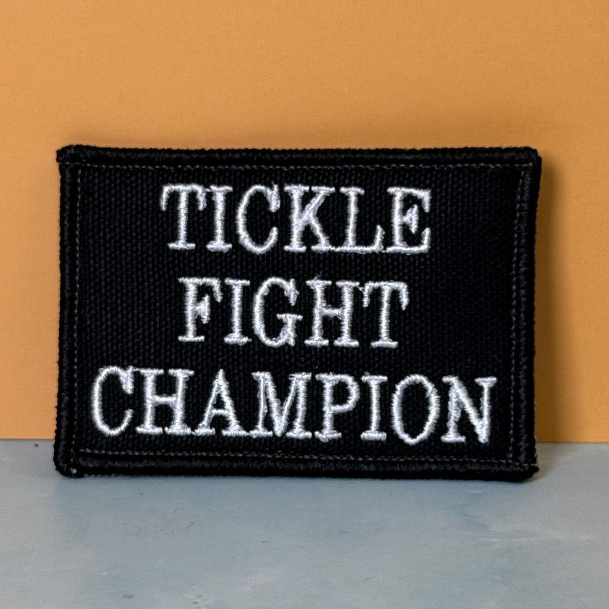 Tickle Fight Champion Funny Morale Patch | Made in USA | VELCRO® Brand Hook Backing