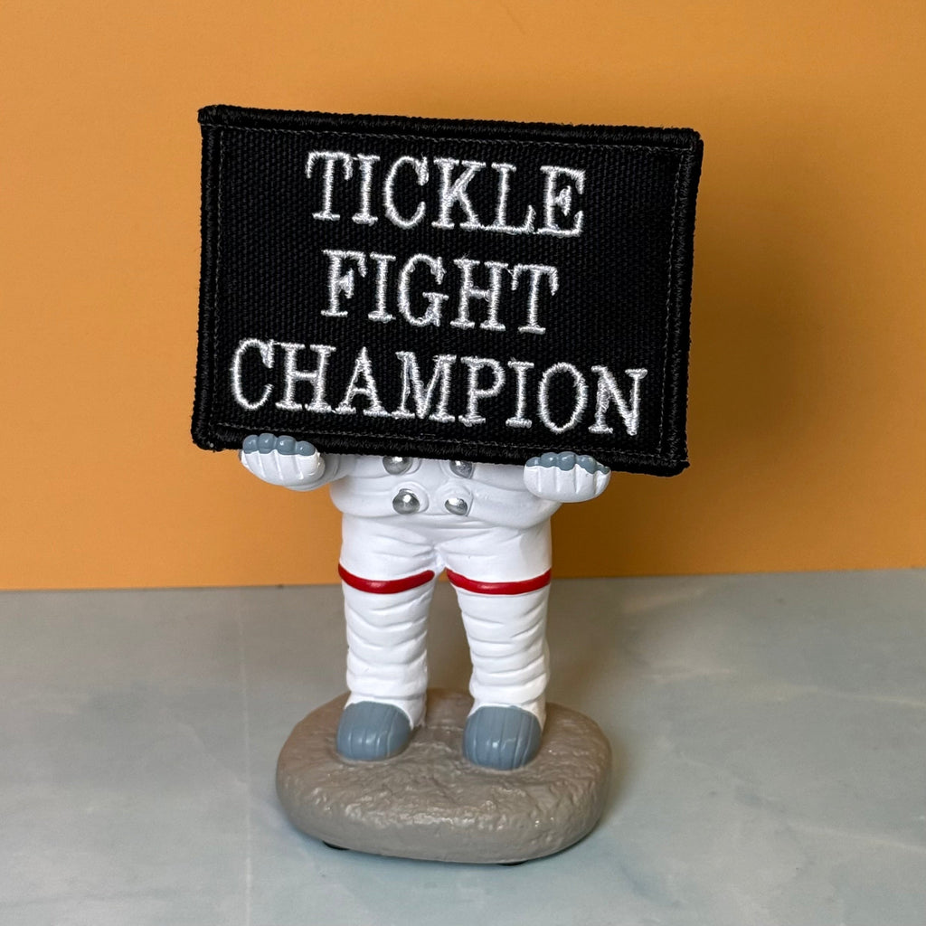 Tickle Fight Champion Funny Morale Patch | Made in USA | VELCRO® Brand Hook Backing